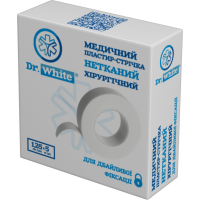 Медицинский пластырь-лента нетканый хирургический Dr. White 1,25 см х 5м