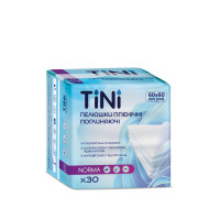 Пелюшки гігієнічні поглинаючі TINI NORMA, розмір: 60см х 60см, 30шт/уп.