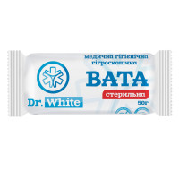 Вата стерильная  50г рoлик DR. WHITE 
