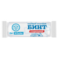 Бинт марлевый стерильный 7м х14см Dr. White
