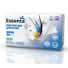 Підгузник для дорослих Essenta NORMAL, розмір L, 100-155 см 30шт/уп
