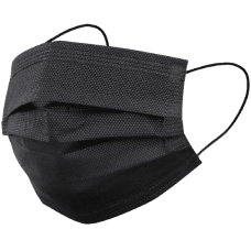 Медицинские маски черные трехслойные одноразовые 50 шт
