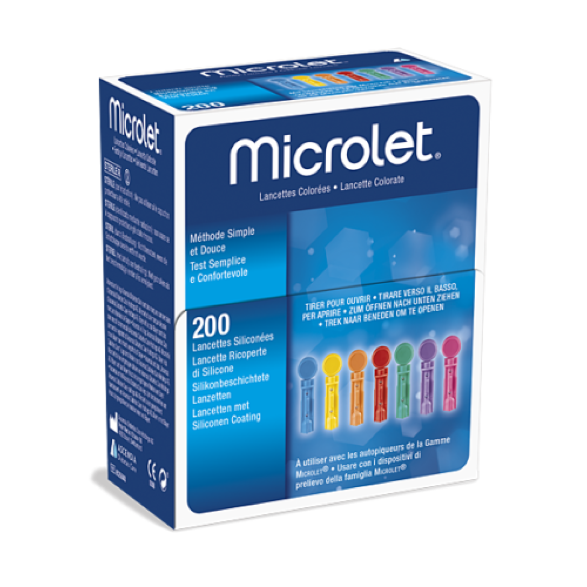 Ланцеты (иголки) для глюкометра Микролет (Microlet) - 200 шт