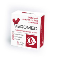 Лейкопластырь-катушка Veromed тканевой 2.5см х 5м