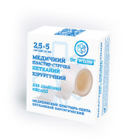 Медицинский пластырь-лента нетканый хирургический Dr. White 2,5 см х 5м (до 11,2025)
