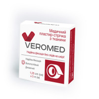 Лейкопластир-котушка Veromed тканина 1.25см х 5м