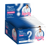 Тест для визначення вагітності чутливий Dr.Marta (1тест-смужка)  термін придатності 2025/09/19